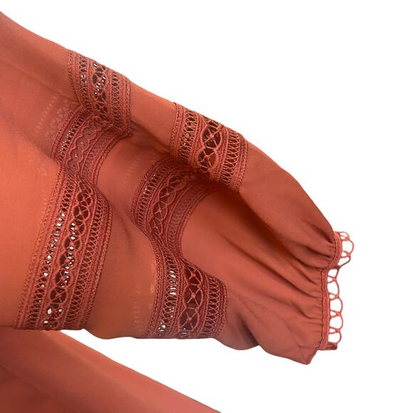 Ann Taylor Burnt Sienna Blouse - Picture 5 of 11